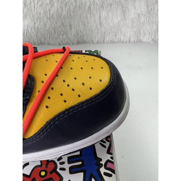 Size 8 - Nike Dunk Low x OFF-WHITE University Gold and Navy CT0856-700 DS OG ALL - Picture 10 of 16